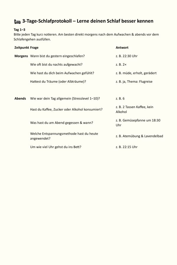 Mini-Schlaf-Checkliste – Bild 2